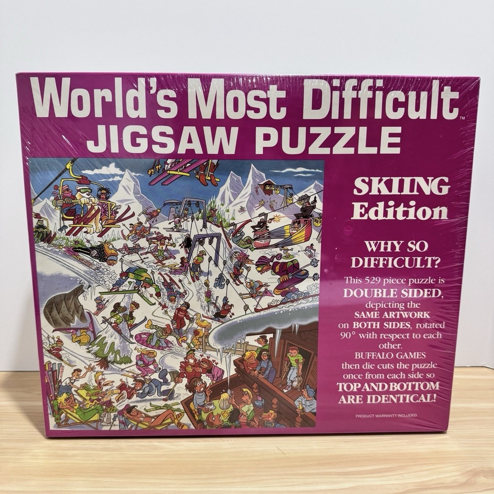 World's Most Difficult Jigsaw Puzzle Skiing Edition 529 Pieces New Buffalo Games